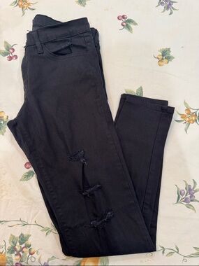 Flying Monkey Black Distressed Skinny Jeans